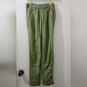 Lilly Pulitzer Green Linen Pants, Size XXS.